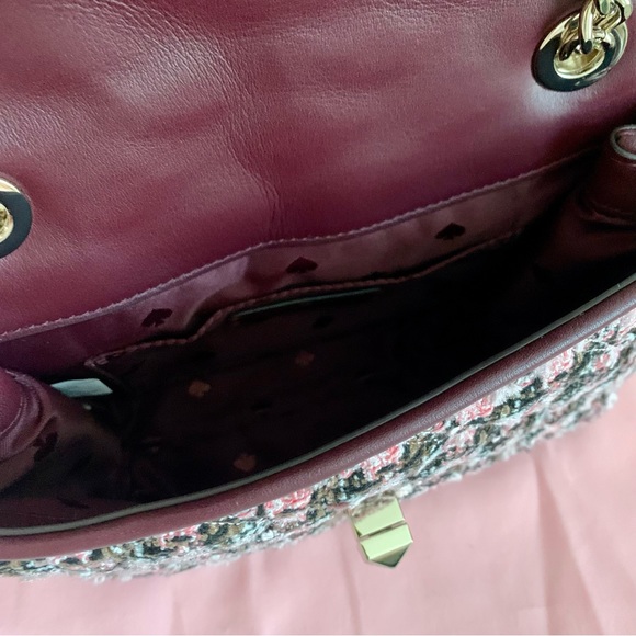 Kate Spade Natalia Tweed Pink Small Crossbody - Picture 9 of 10